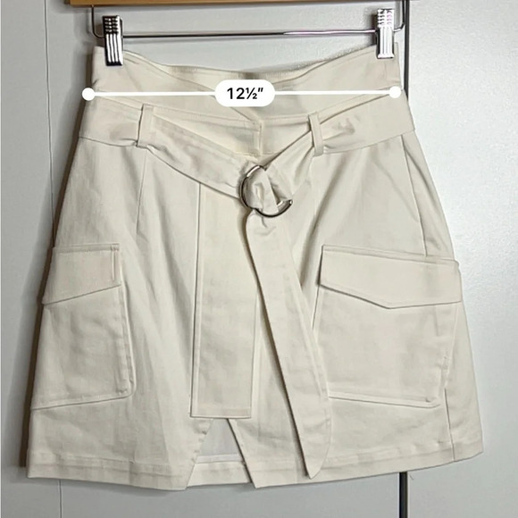 Line & Dot - Off white Cargo mini skirt with belt - XS - Picture 3 of 6